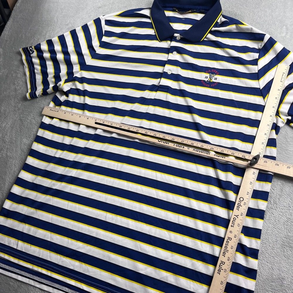 Polo Ralph Lauren 2020 US Open Winged Foot Golf Polo Shirt Mens XXXL Blue Stripe - Picture 6 of 10